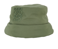 Loewe Anagram Bucket Hat, Nylon, Green, MIS, 3*